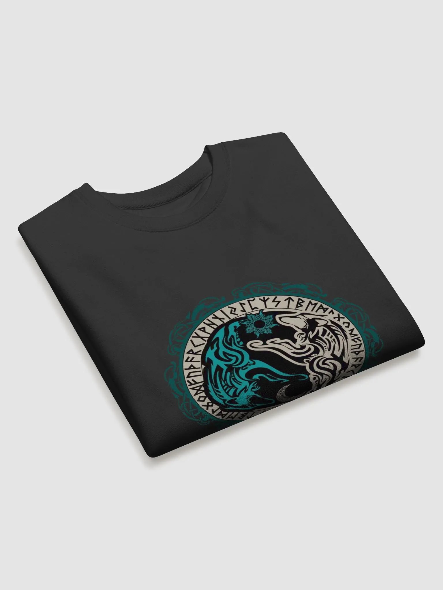 Norse Mythos Rune Circle Cotton Sweatshirt product image (3)