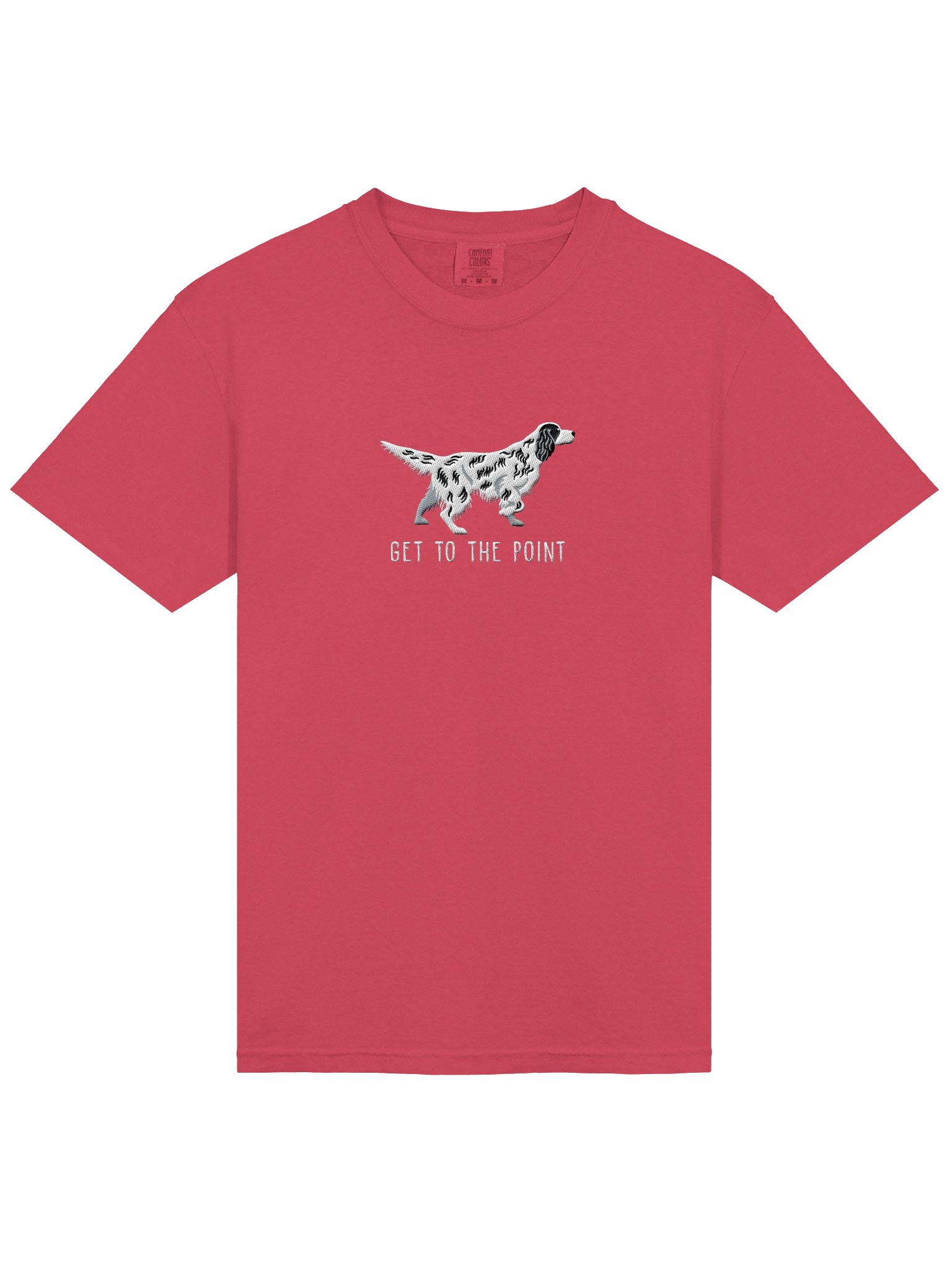 Get to the Point T-Shirt(Embroidered) of an English Setter(Blue Belton) product image (43)