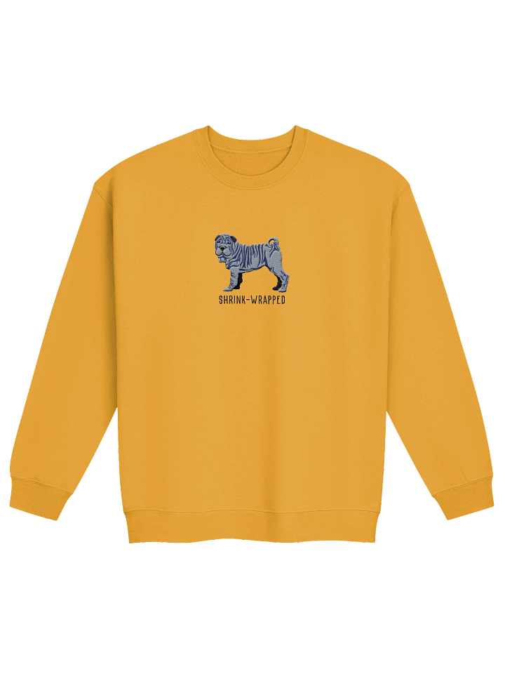 Shrink-Wrapped Sweatshirt (Embroidered) of a Chinese Shar-Pei(Blue) product image (13)