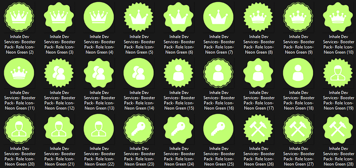 Super Huge GREEN Role Icon Pack product image (1)