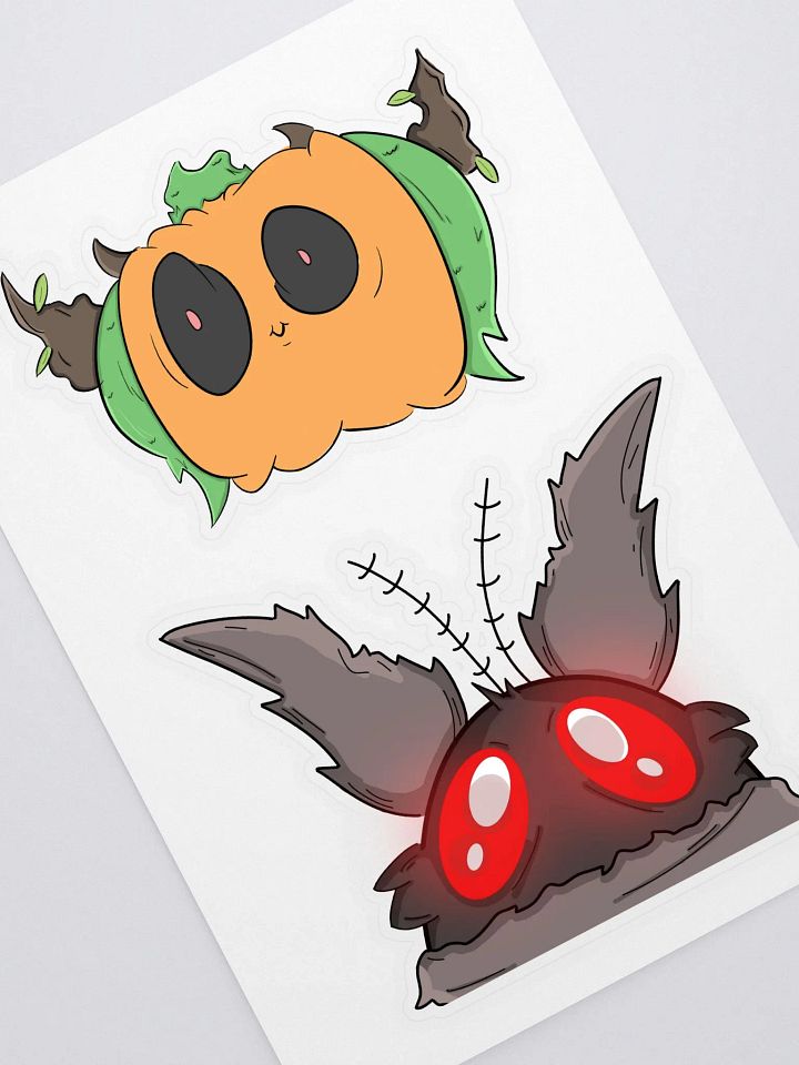 Mothman & Pumpkin sticker set product image (1)