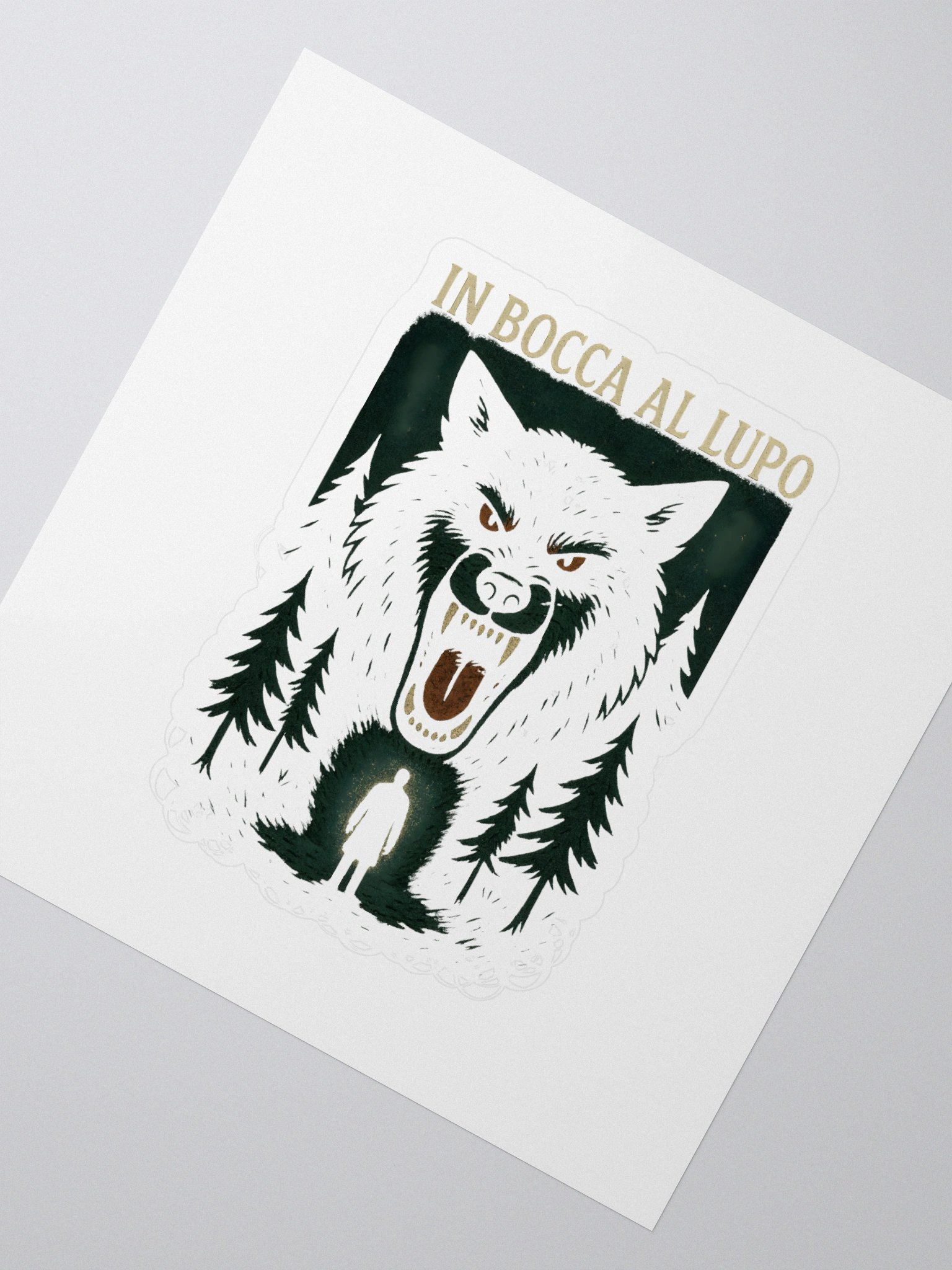 In bocca al lupo sticker by dark alphabet product image (2)