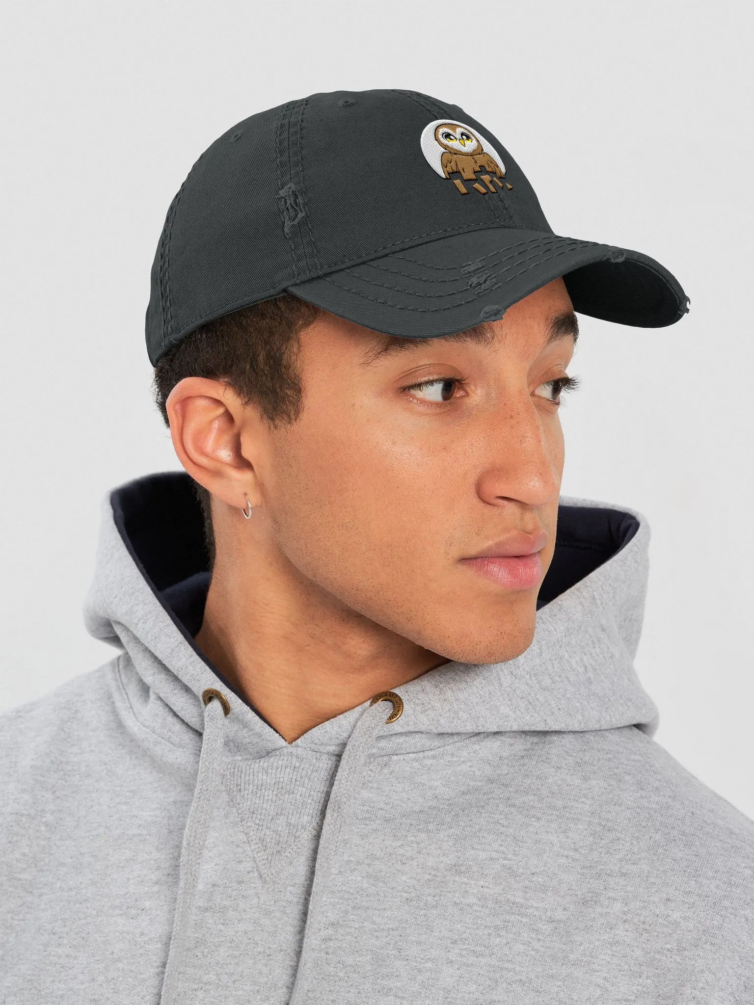 Owl Eyes Distressed Dad Hat product image (7)