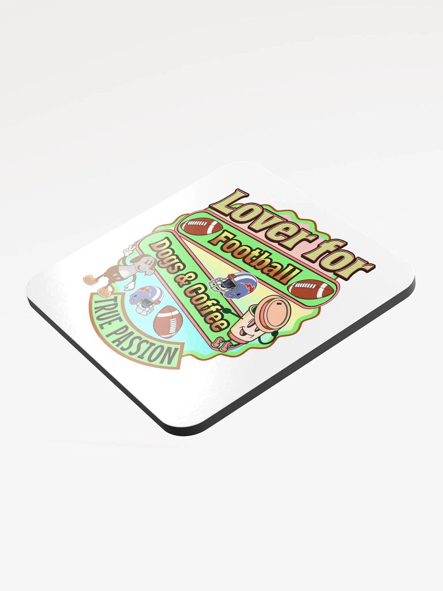 Lover For Dogs Coffee Football Passion Trio Cork Coasters product image (4)