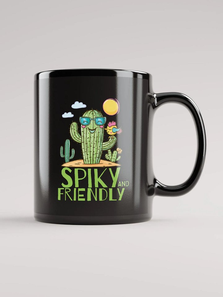 Spiky And Friendly | Black Mug product image (2)