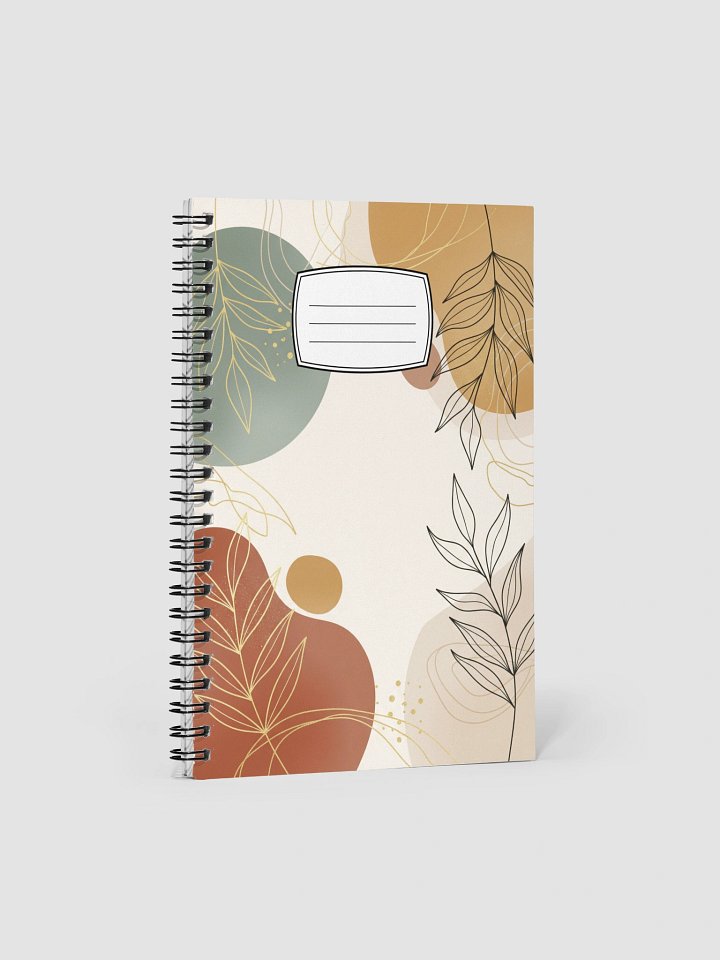Elegant Serenity: Minimalist Botanical Spiral Notebook for Creative Minds product image (2)