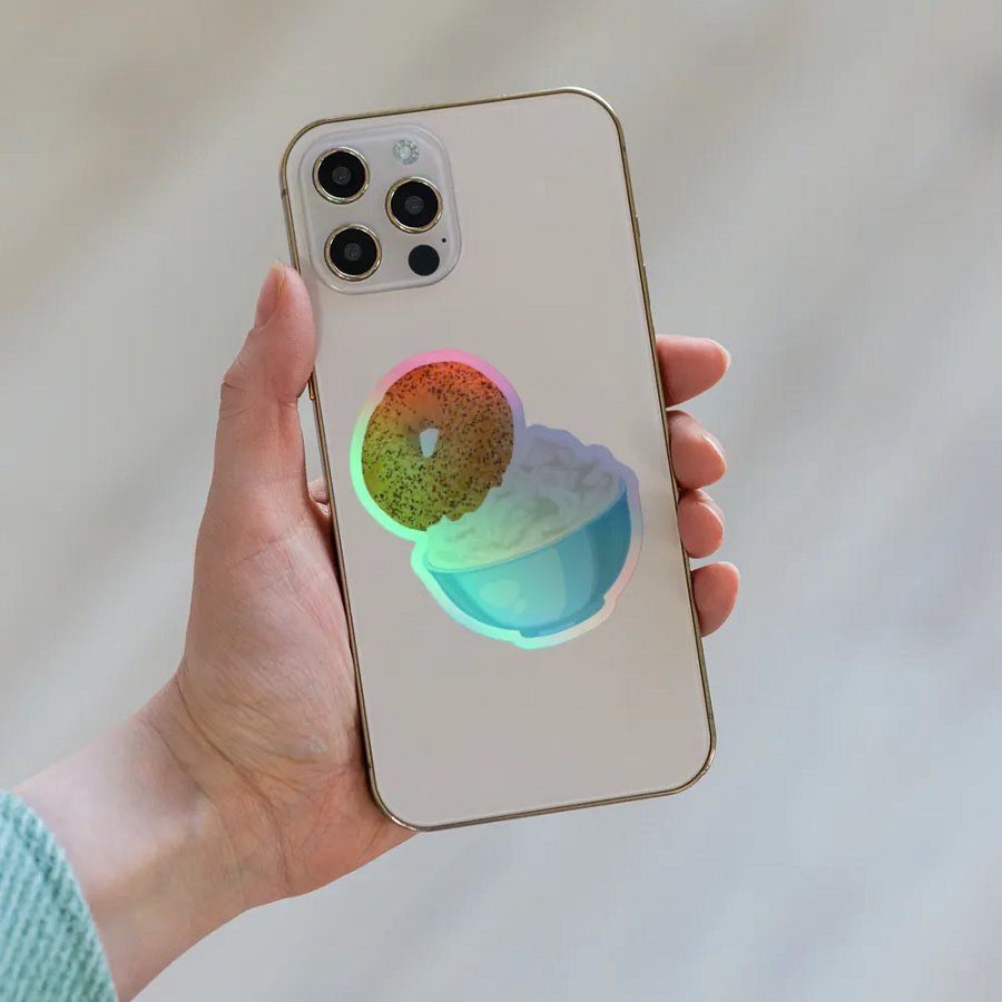 Small Bagel Dip Holo Sticker product image (8)