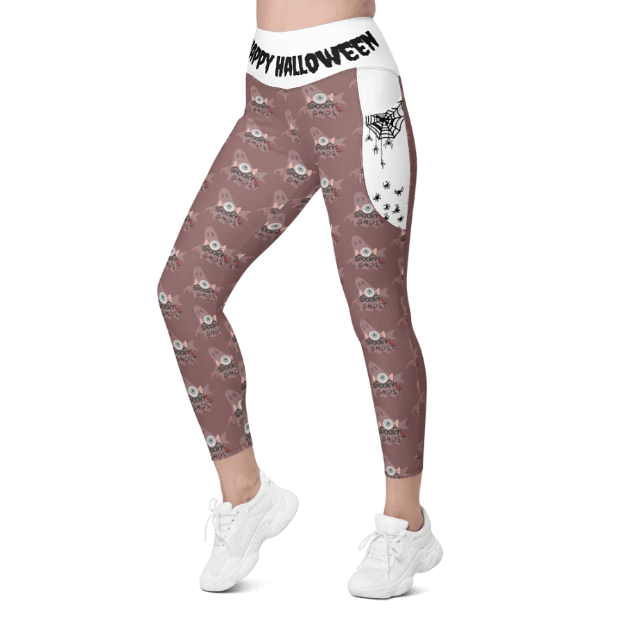 Spooky Ghost All-Over Leggings with Pockets product image (5)