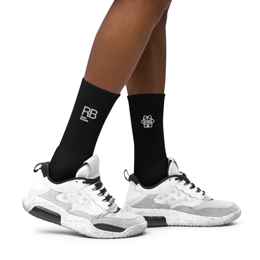 BR Embroidered Socks in Black product image (10)