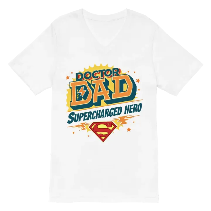 Supercharged Doctor Dad V-Neck Tee product image (2)