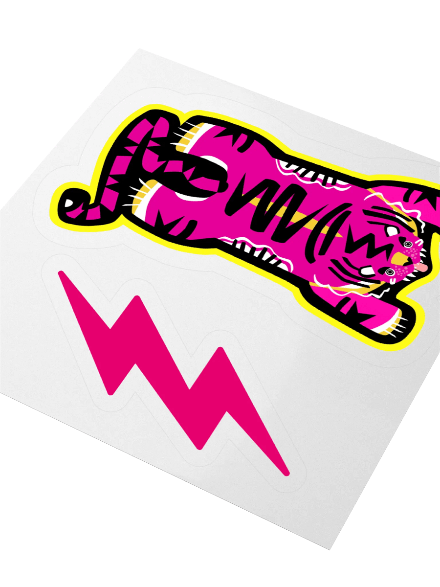 Pink Electric Tiger - Sticker product image (3)