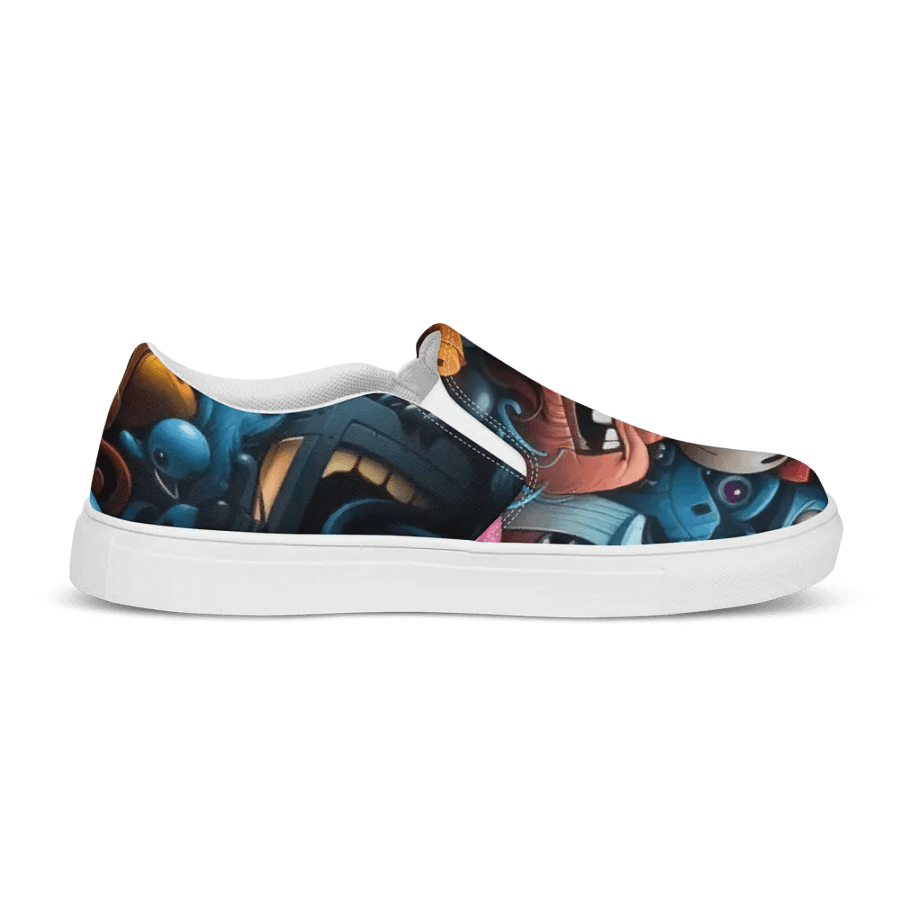 Whimsical Cartoon Chaos Slip-Ons product image (11)