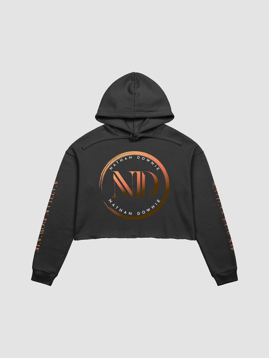Nathan Downie Emblem - Crop Hoodie - Black product image (1)