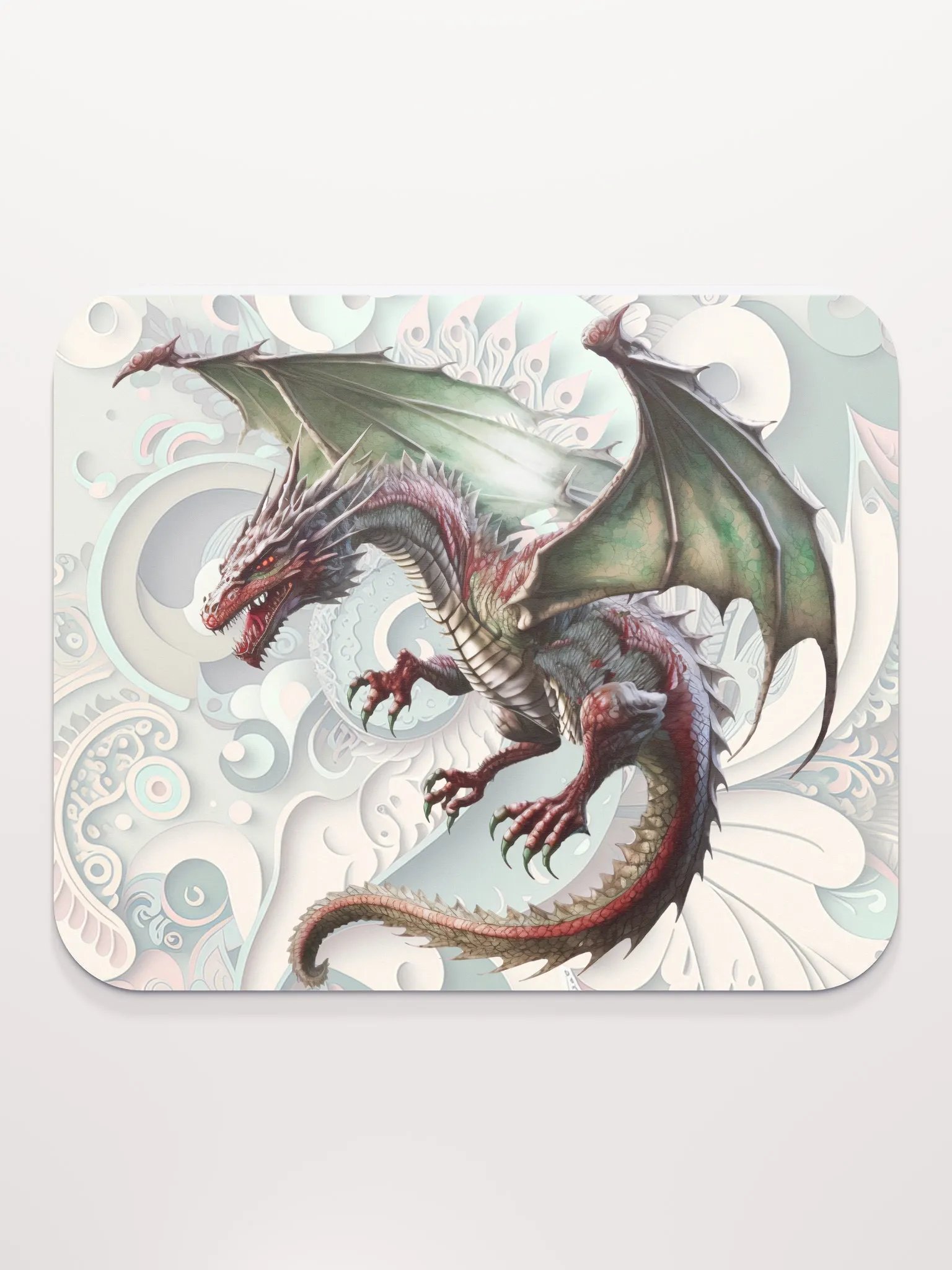 Flying Dragon on a Dimensional Background Mousepad product image (2)