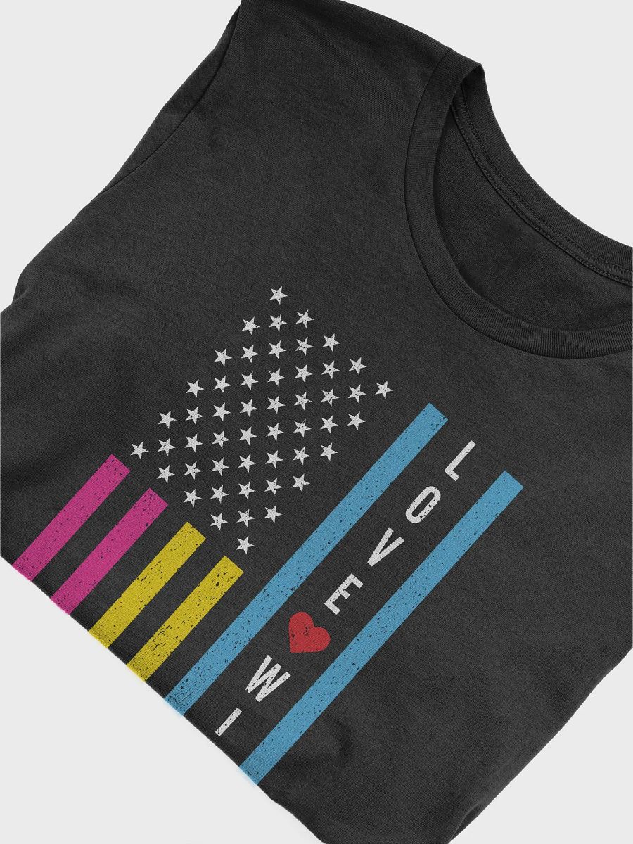 LGBTQ Pansexual Pride Love Wins USA American Flag T-Shirt product image (4)