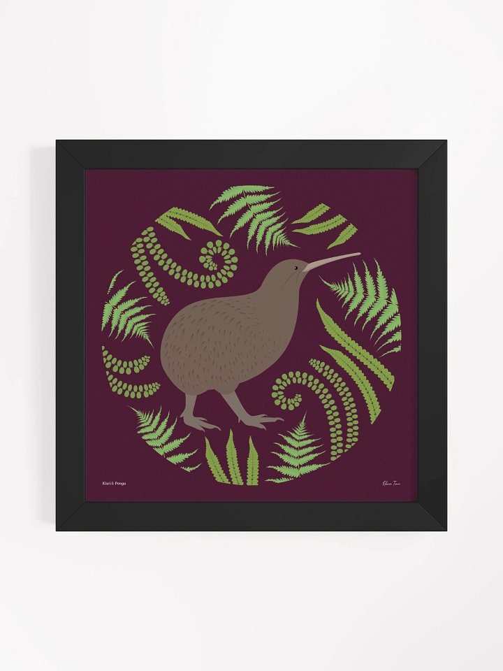 Kiwi and Fern Framed Wall Art product image (1)
