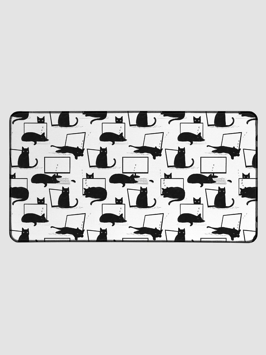Cats Sleeping on Laptops Patterned Desk Mat product image (1)
