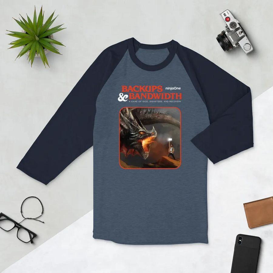 NinjaOne Backups & Bandwidth 2023 - Raglan Tee product image (5)