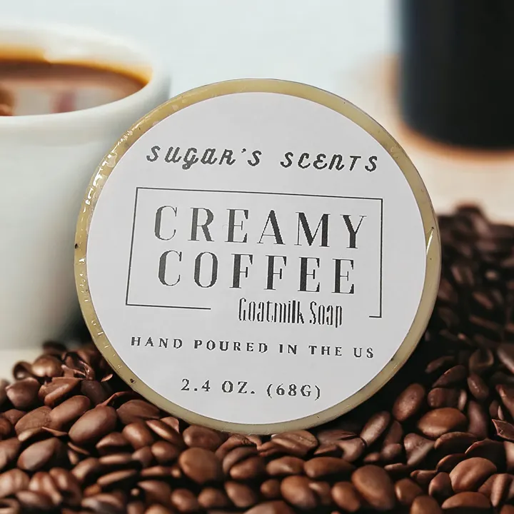 Creamy Coffee Round Soap (2.4oz) product image (2)
