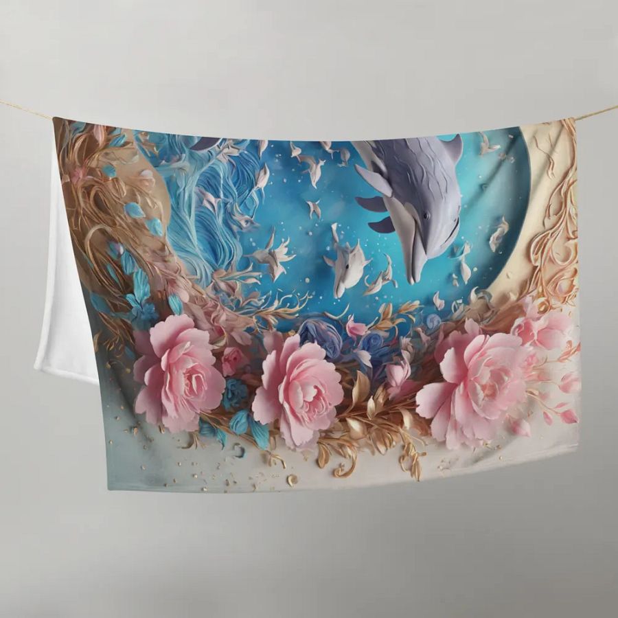 Dolphin throw blanket product image (21)