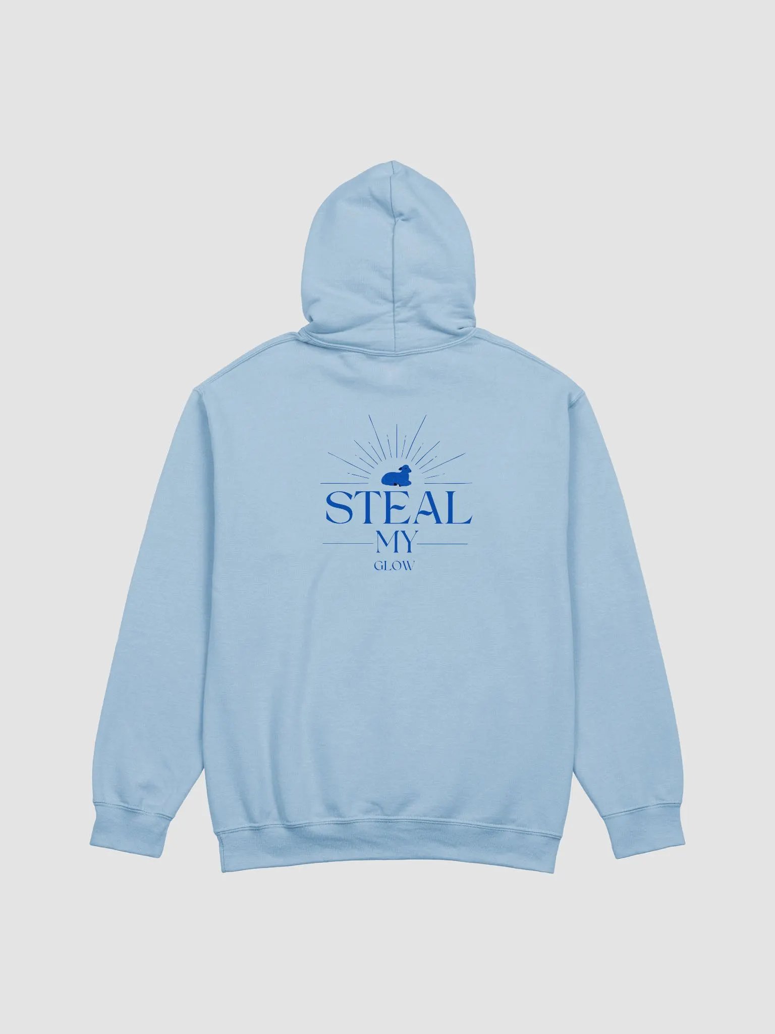 Blue hue Steal My Glow hooded sweatshirt. product image (3)