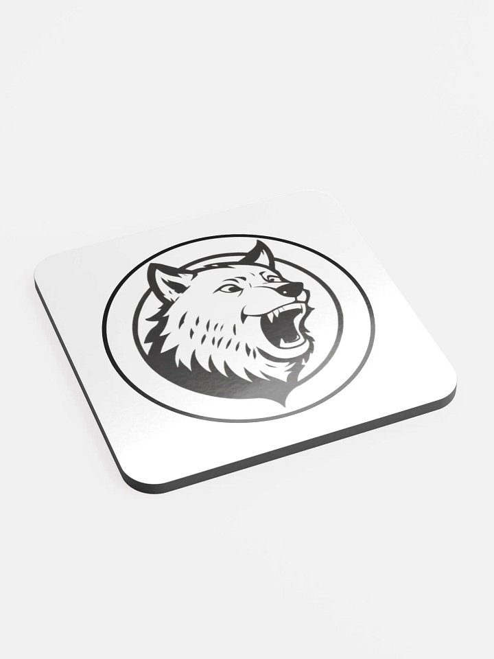 Snarling Wolf Glossed Cork Coaster product image (2)