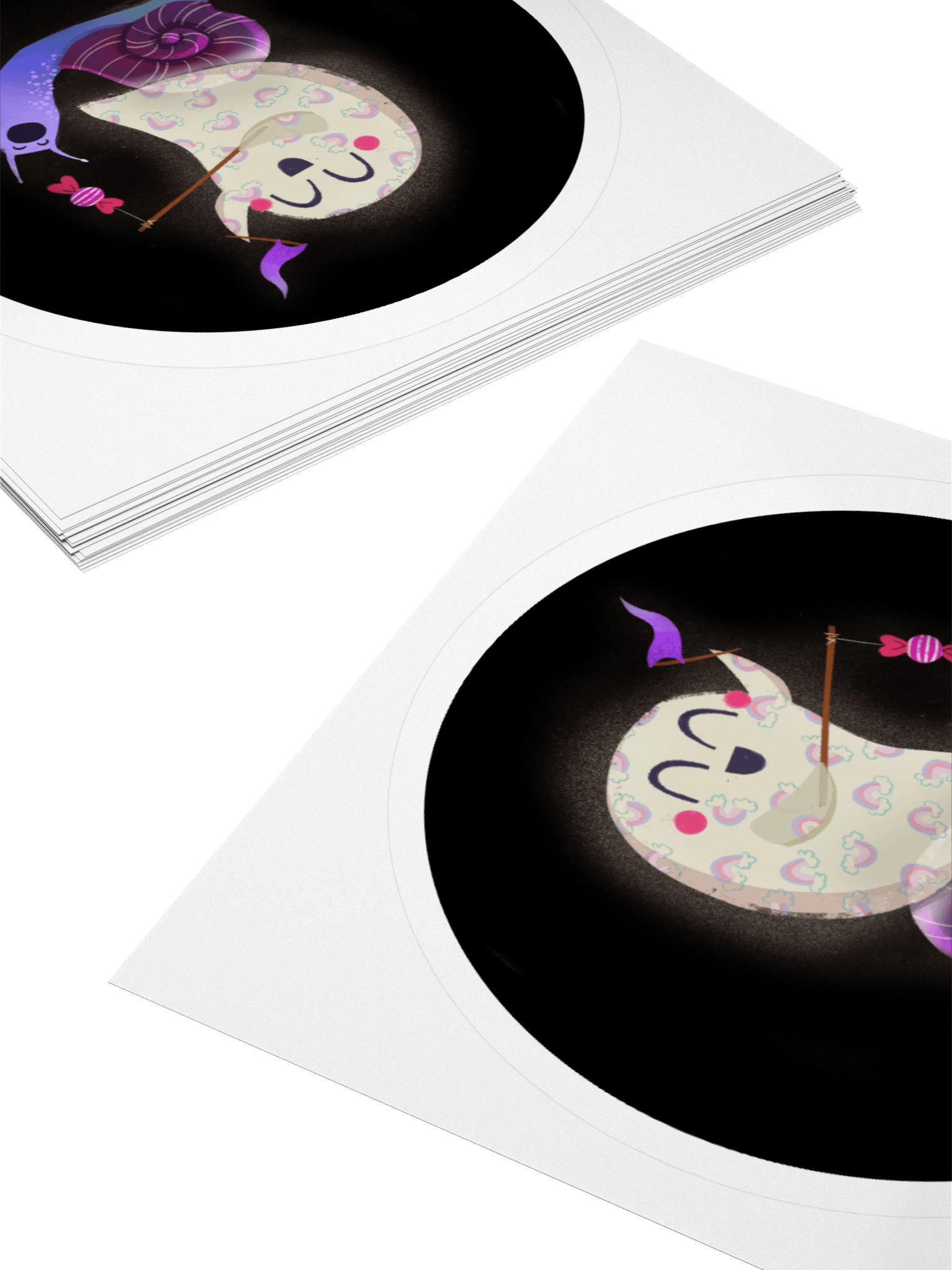 Little Ghost & the Snail Race - Vinyl Sticker product image (4)