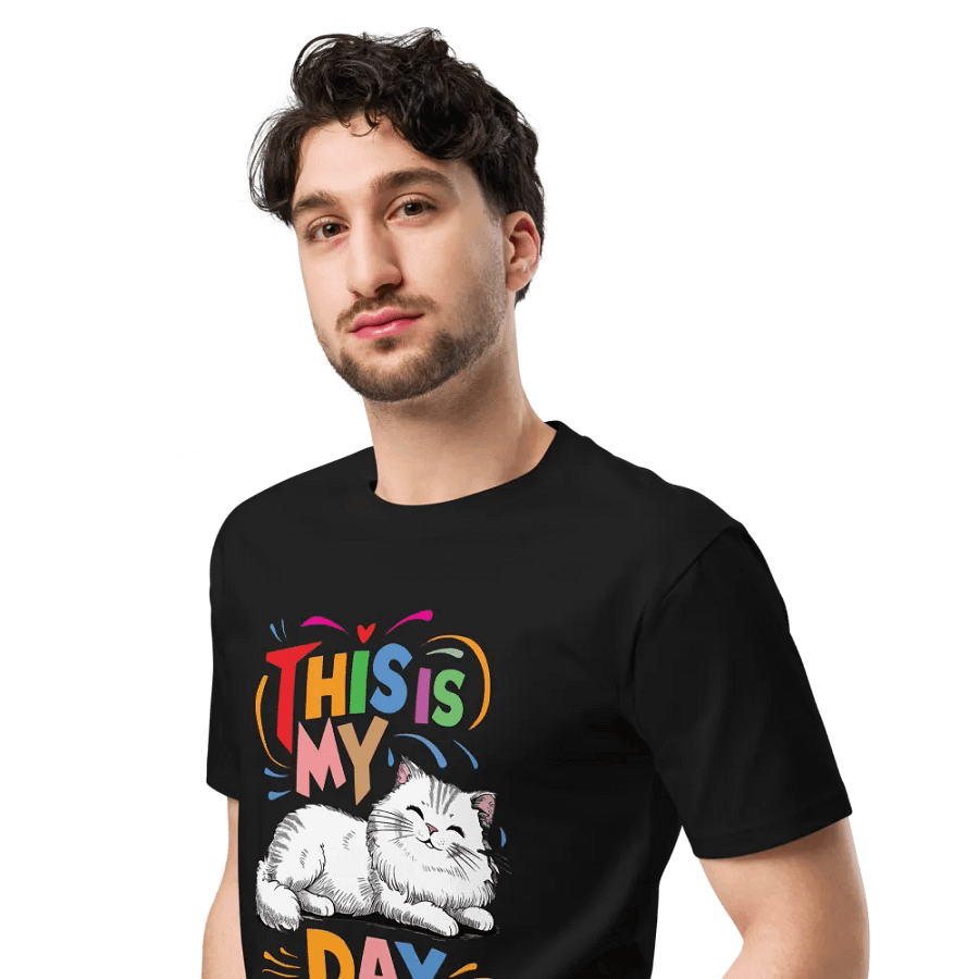 Cheerful Cat day Celebration T-Shirt product image (4)