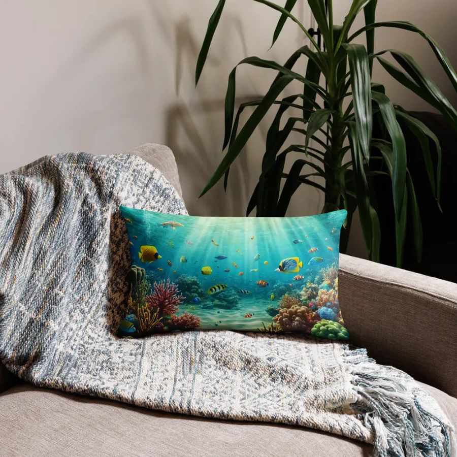 Vibrant Underwater Oasis Pillow Case product image (14)