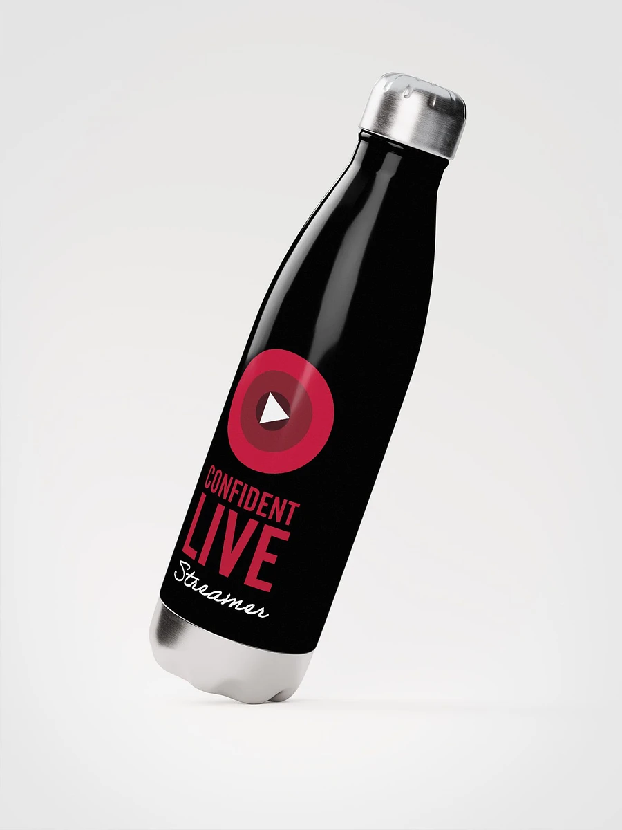 Confident Live Streamer Water Bottle (Black) product image (2)