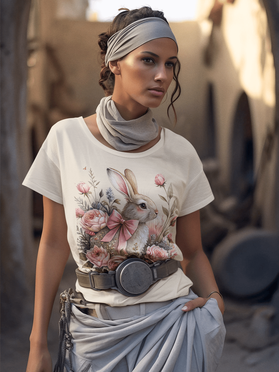 Floral Bunny Bliss T-Shirt product image (1)