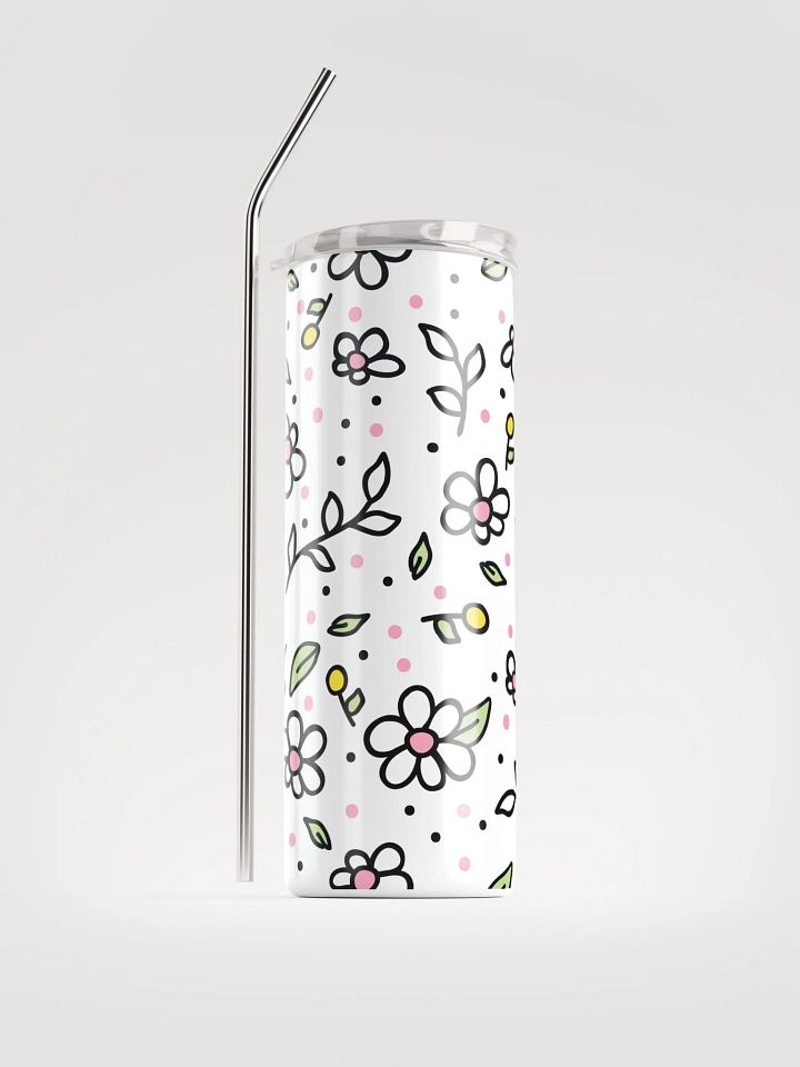 Cartoon Floral 20 oz Stainless-Steel Tumbler with reusable Straw , leak proof cup lid, Tumbler Mug Flasks product image (1)