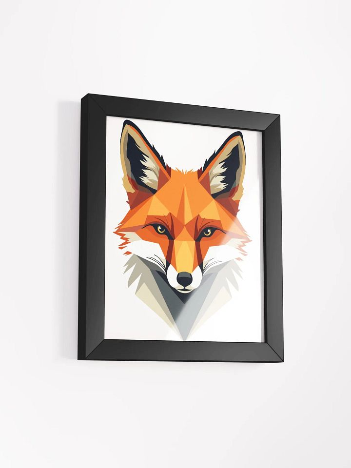 Modern Geometric Fox Head Framed Poster – Contemporary Wildlife Wall Art product image (21)