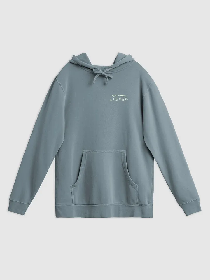 *not* mentally linear (sm. lined design, #96B697) printed pigment hoodie product image (29)