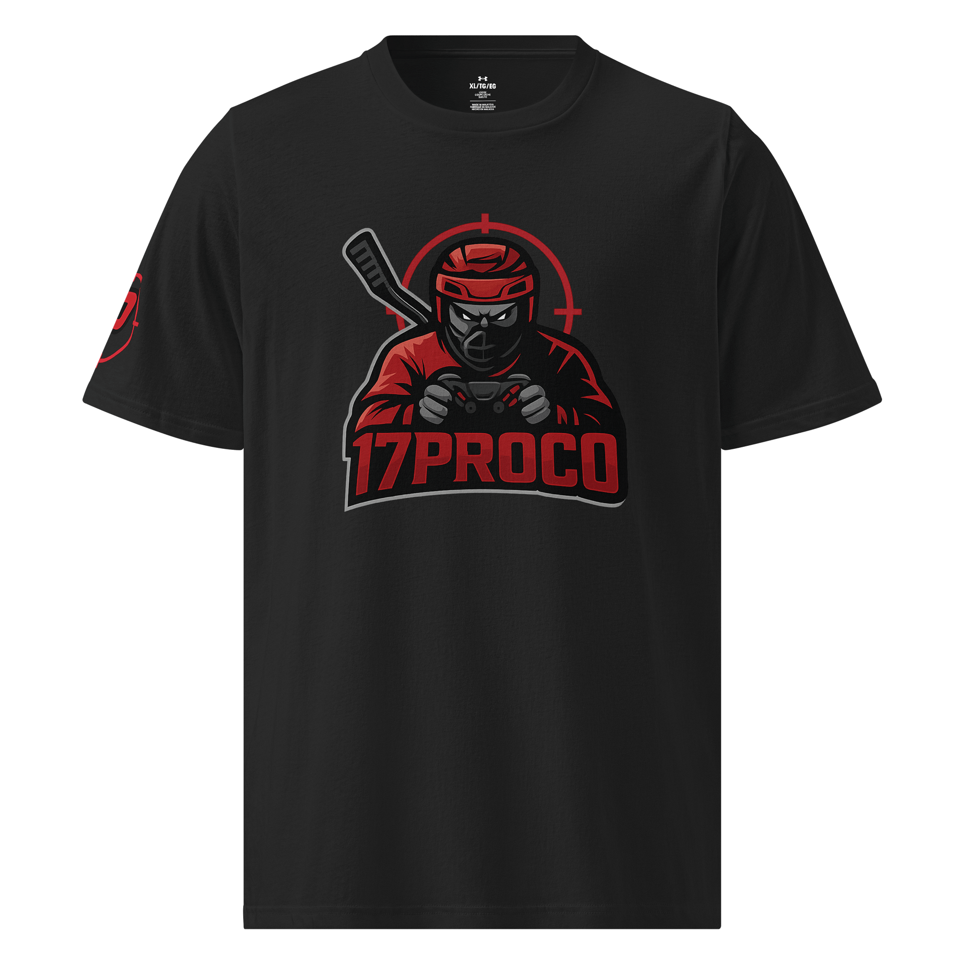 Red Helmet Gamer Athletic T-Shirt product image (1)