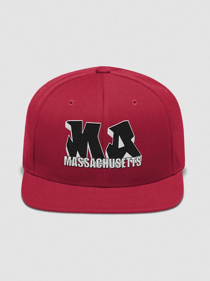 MASSACHUSETTS, MA, Graffiti, Yupoong Wool Blend Snapback Hat product image (1)