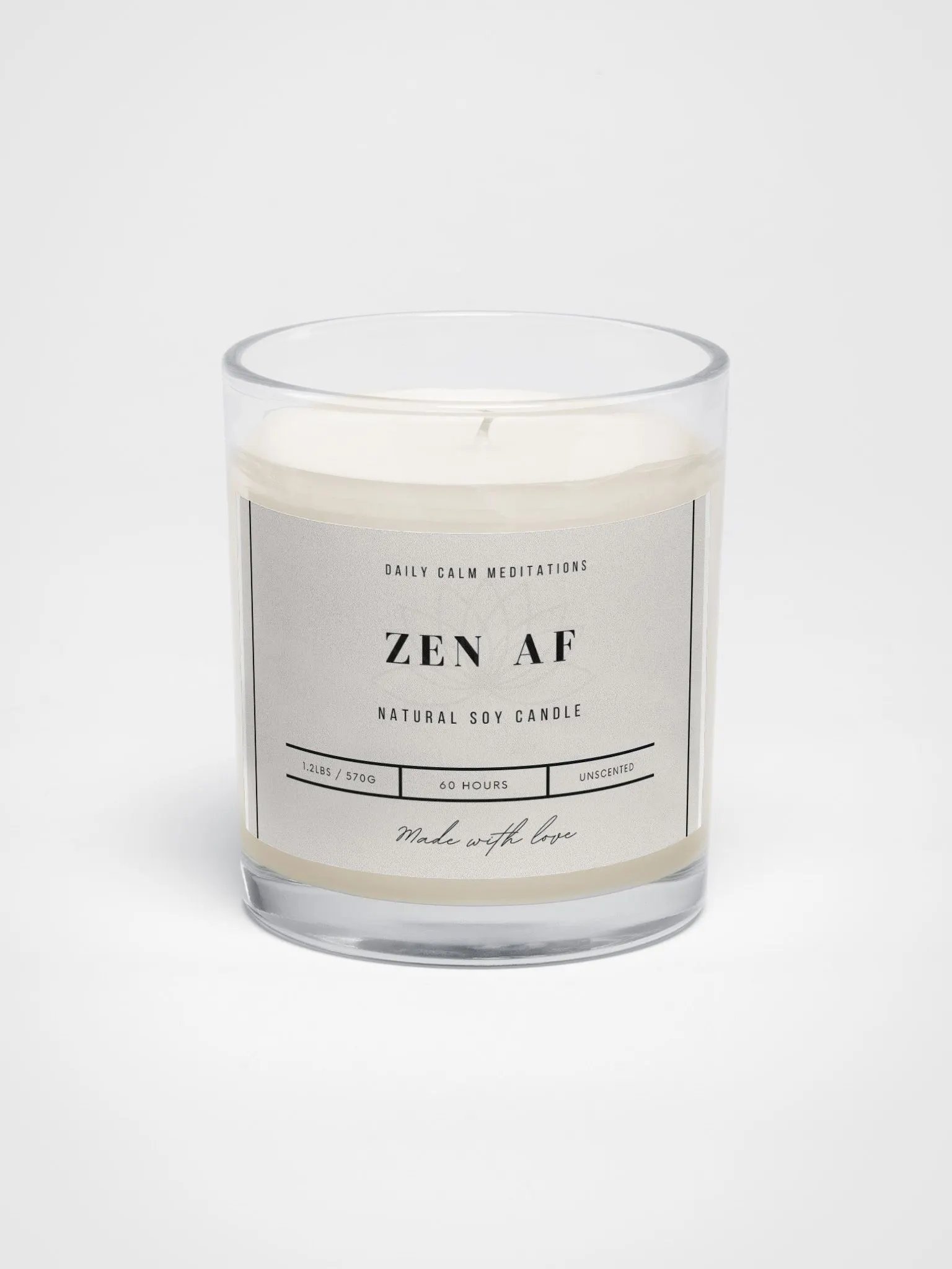 Zen AF: Natural Soy Candle product image (1)