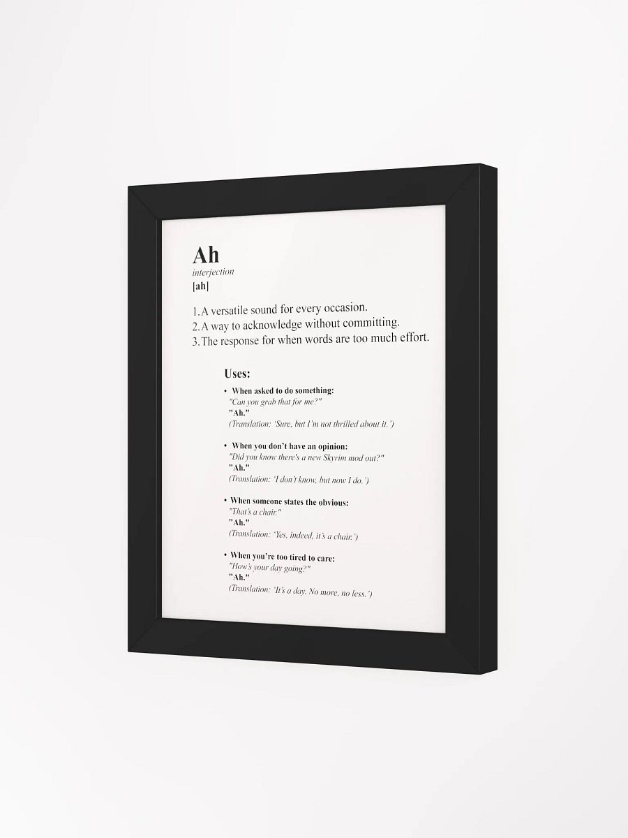 Ah Definition Framed Poster product image (78)