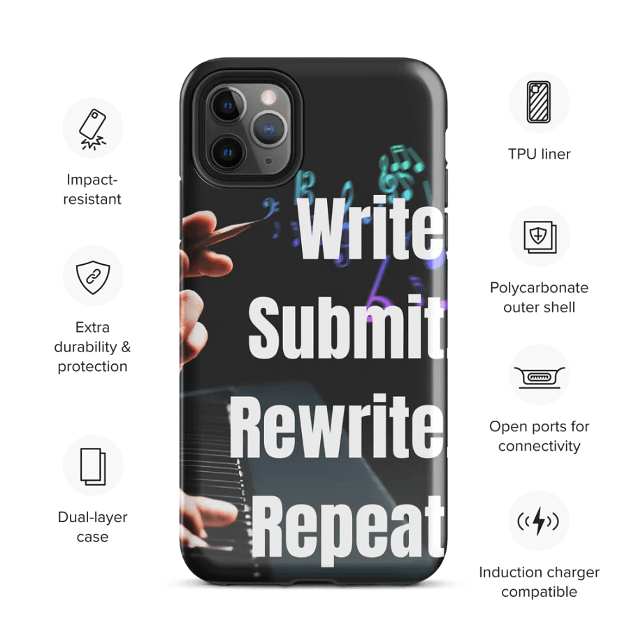 'Write Submit Rewrite Repeat' Inspirational iPhone Tough Case product image (3)