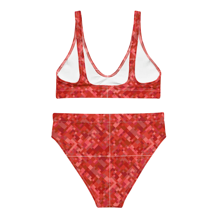 Colorful Mosaic Pattern Design High Waisted Bikini - v4 product image (2)