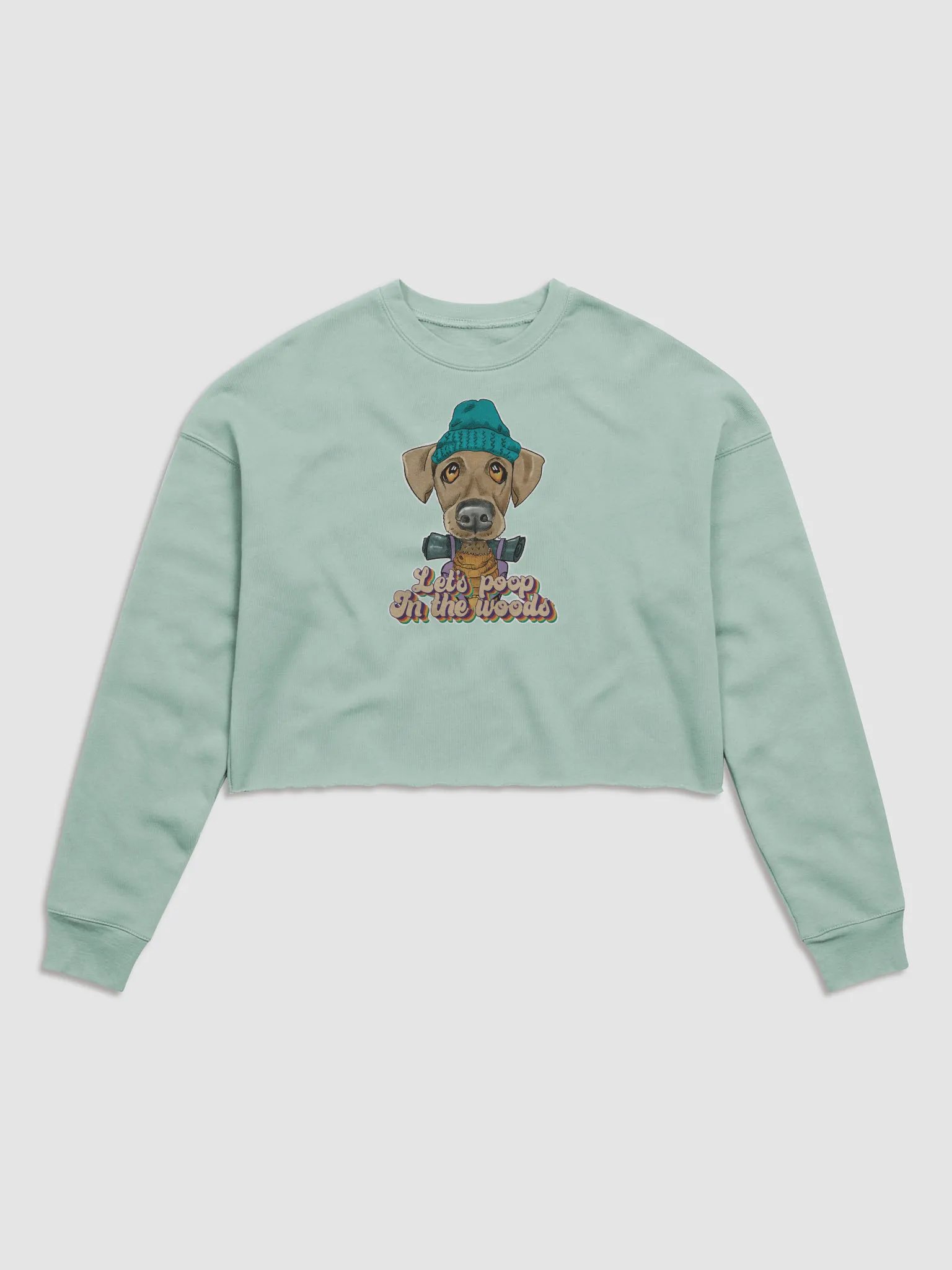 Cropped Sweatshirt All colors - Let's poop in the Woods - Large print product image (2)