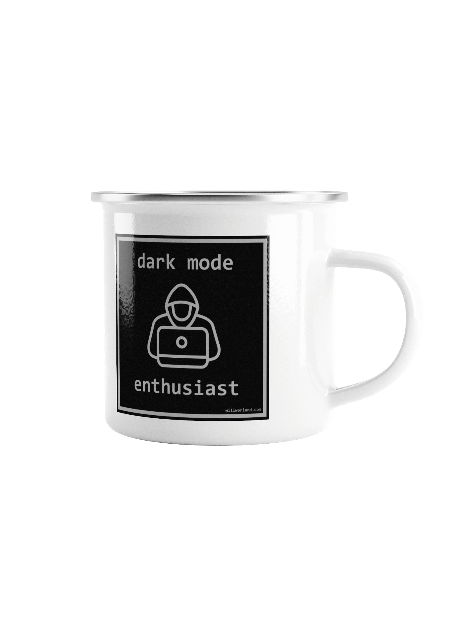 Dark Mode Enthusiast (Enamel Camp Mug) product image (1)