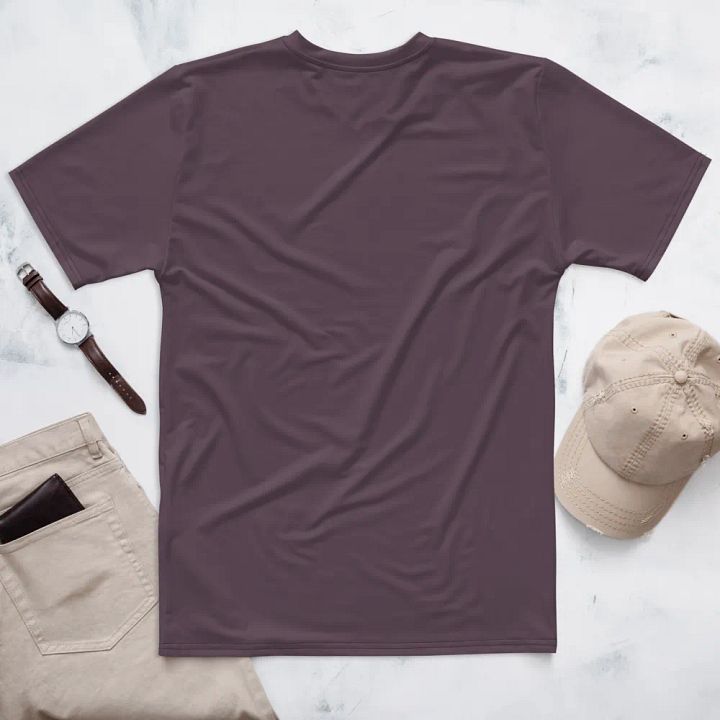 Plain Mauve Soft Summer Men's Crewneck Polyester Heavyweight Premium T-Shirt by Treasure Pie product image (2)