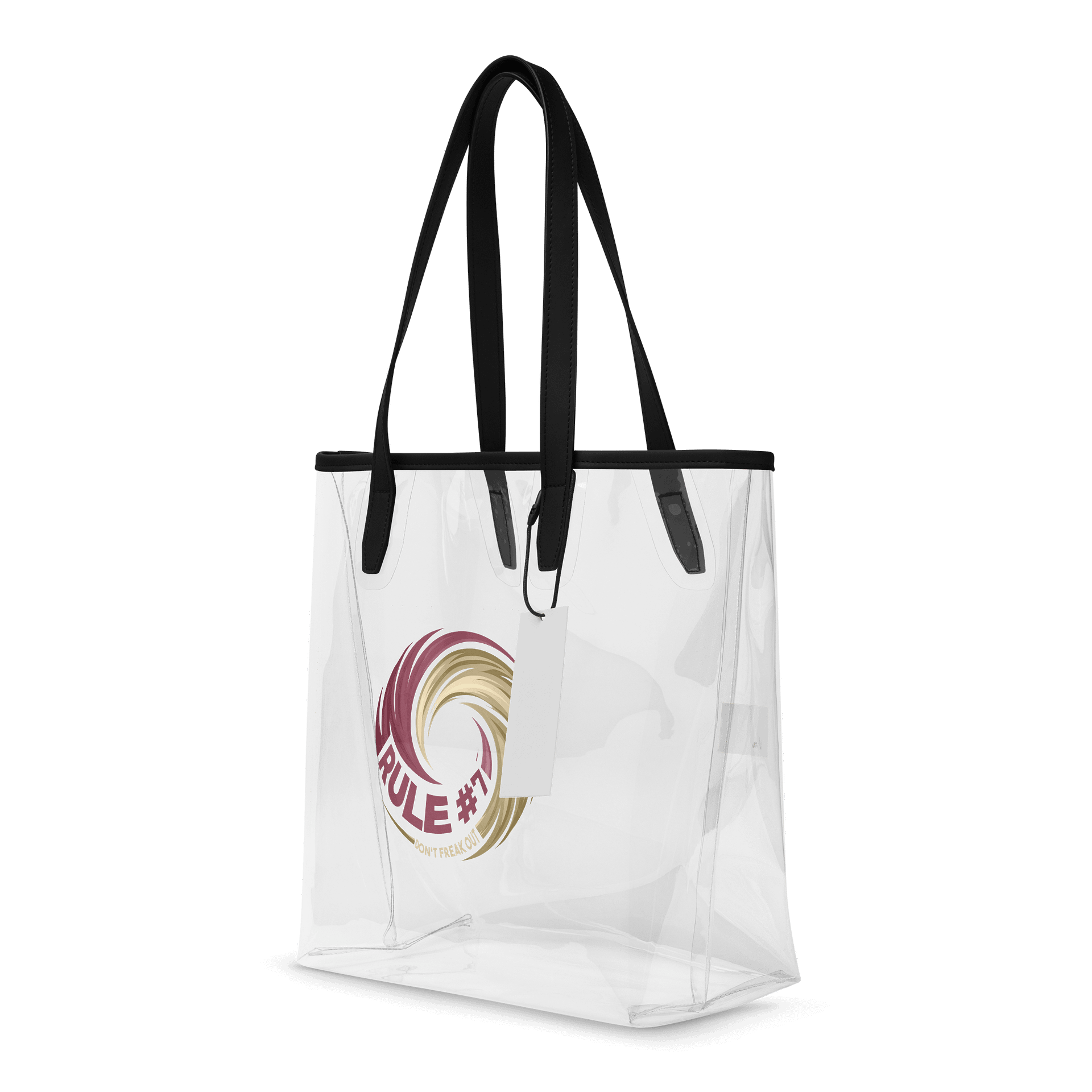 Rule #7 Clear Tote Bag Garnet and Gold product image (4)