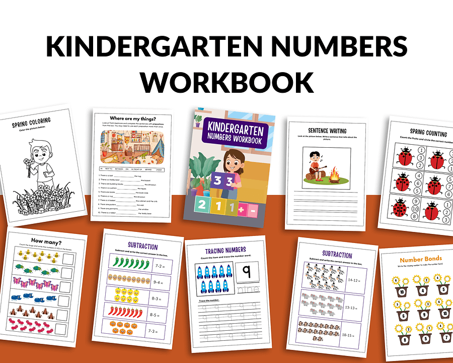 Kindergarten Numbers Workbook (132 pages) - Comprehensive Math & Writing Practice (Summer School) ( Home School) product image (4)