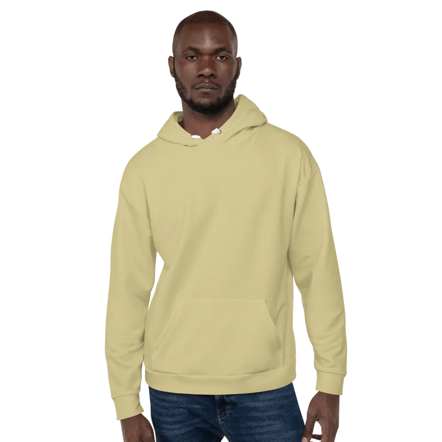 Plain Medium Yellow Soft Summer Unisex Recycled Polyester Heavyweight Premium Hoodie by Treasure Pie product image (7)