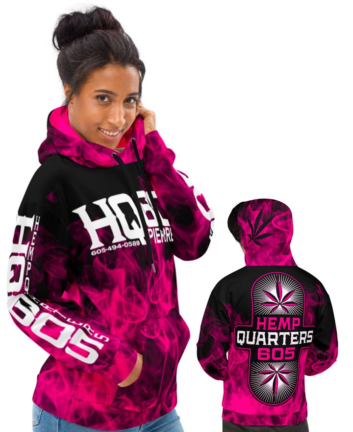 HempQuarters Pink Smoke Hoodie product image (1)