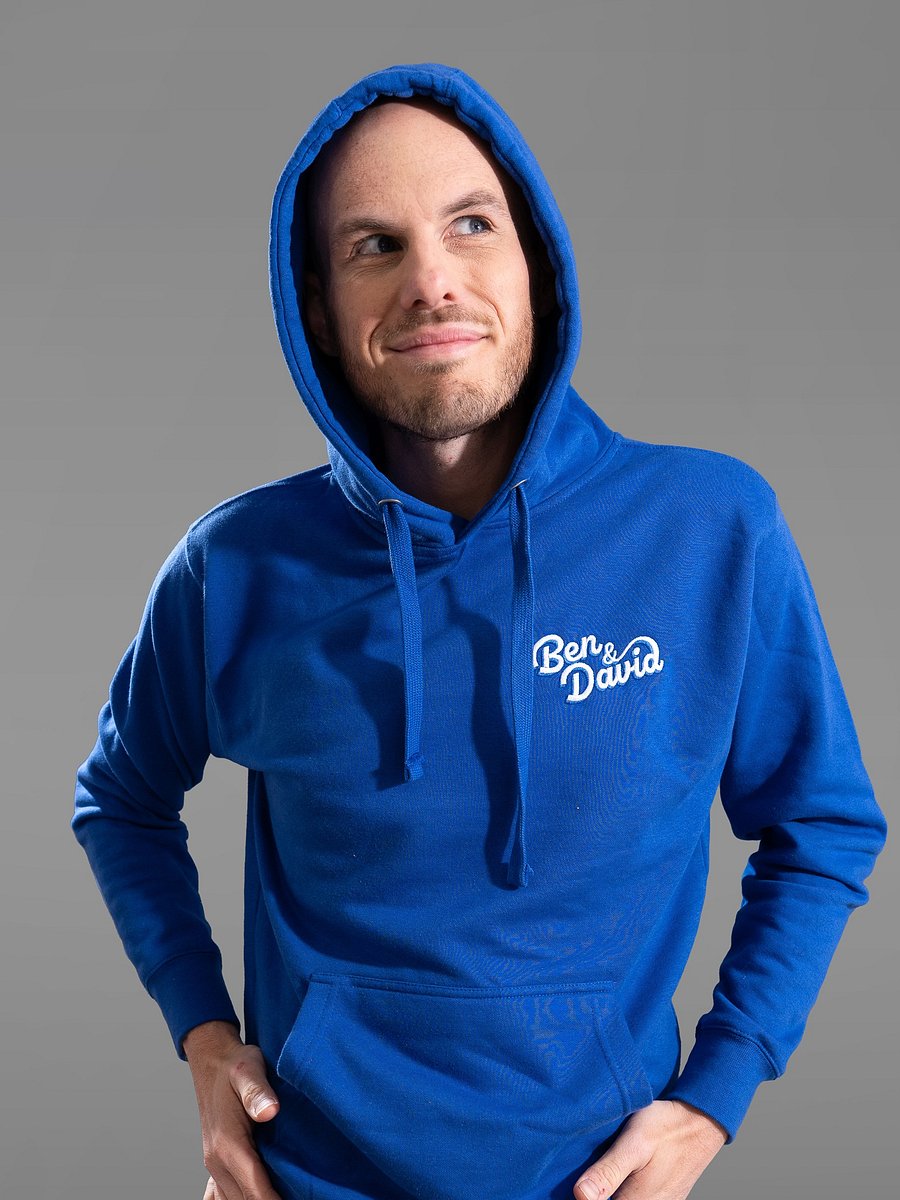 Cruise with Ben and David Logo Embroidered Unisex Hoodie - Blue product image (6)