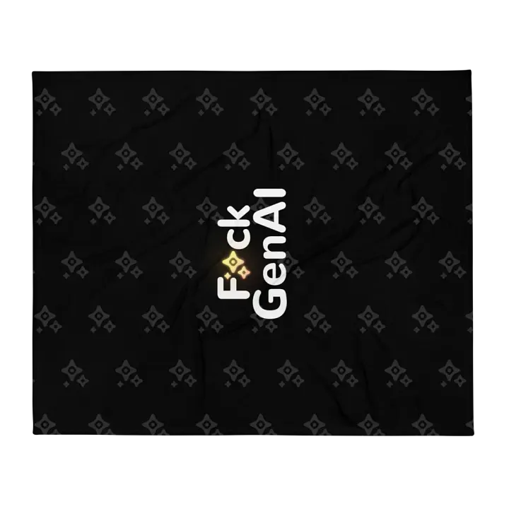 Absolut Idiocy Throw Blanket - F✨ck Generative AI (Pattern) product image (1)