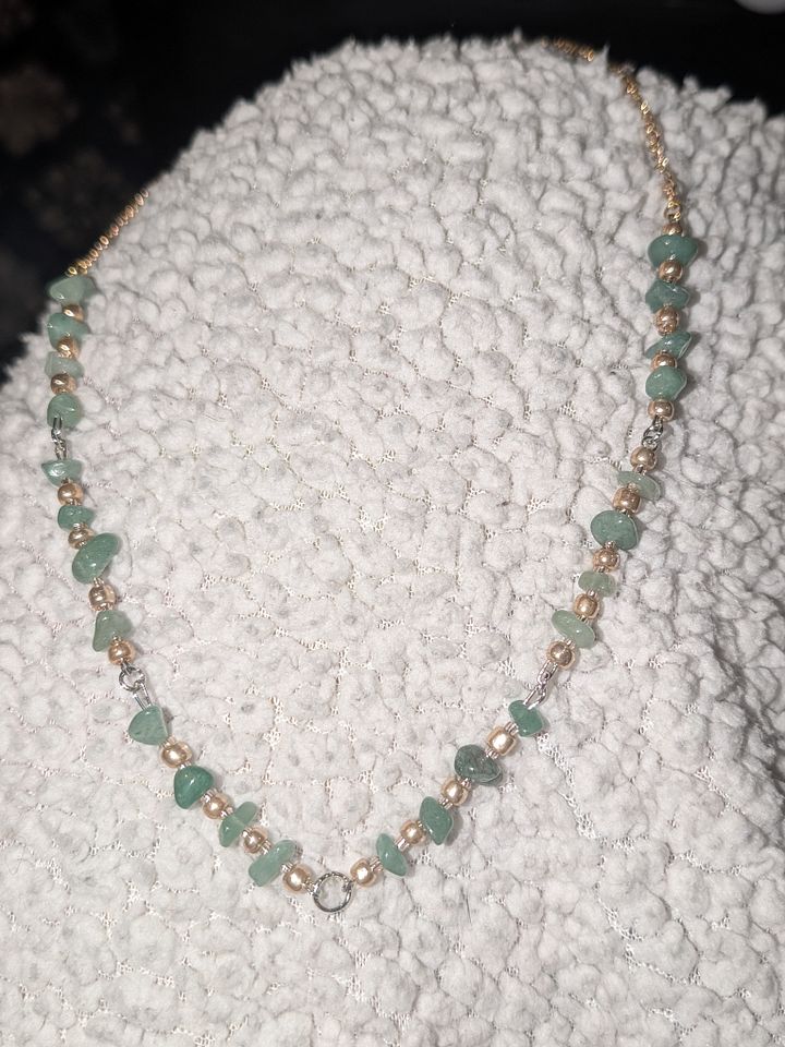 Green Aventurine Crystal Choker with Gold! product image (1)